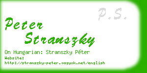 peter stranszky business card
